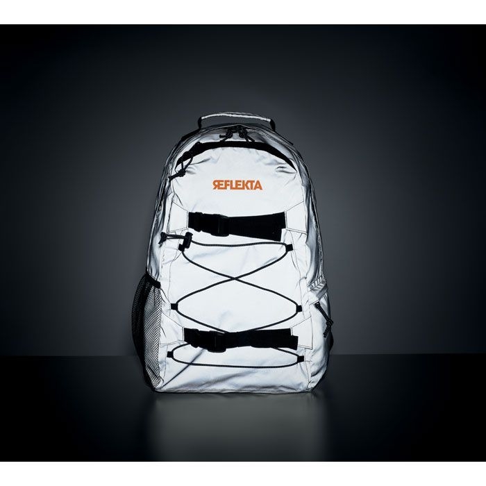 MO6993-16Bright Sportbag Reflektierender Rucksack 190T_ mattsilber