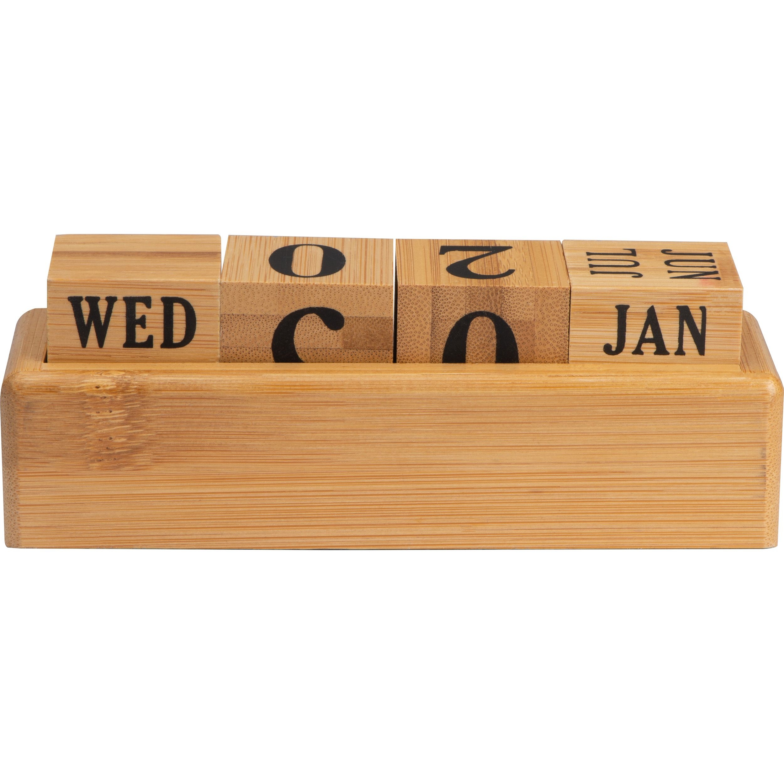 MA22263-13Schreibtischkalender aus Bambus_ beige
