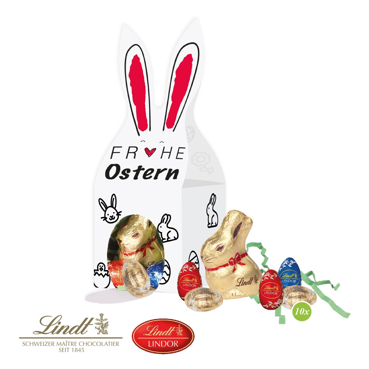 CD946523D Praesent Haeschen mit Lindt Schokolade