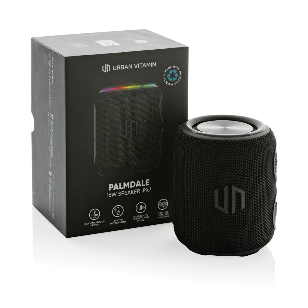 XDP331.52-1Urban Vitamin Palmdale 16W IPX 7 Speaker aus RCS rPlastik_ schwarz