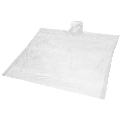 PF109417-1Mayan Regenponcho mit Aufbewahrungstasche aus recyceltem Kunststoff_ weiss