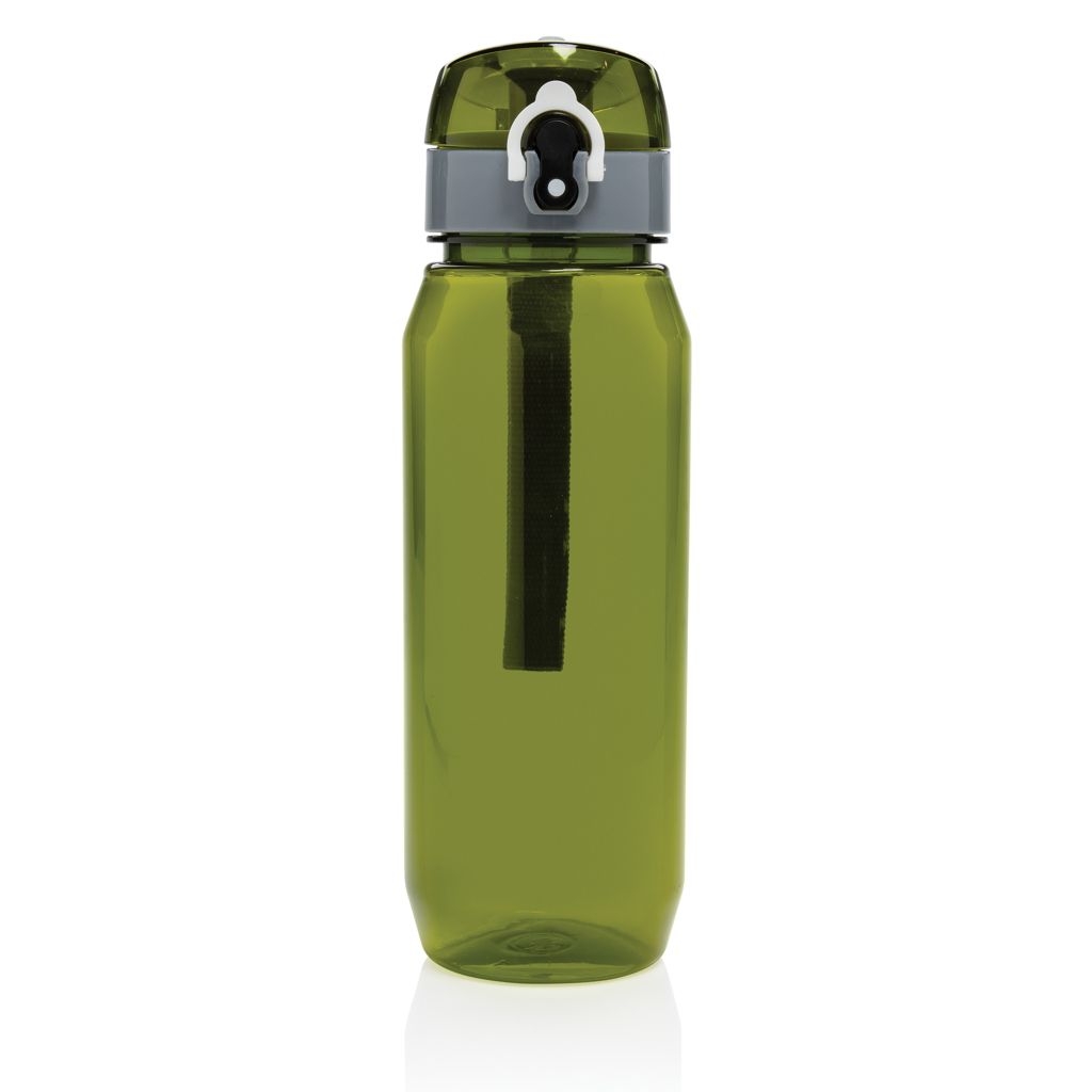 XDP437_02-7Yide verschliessbare Wasserflasche aus RCS rec. PET_ 800ml_ gruen
