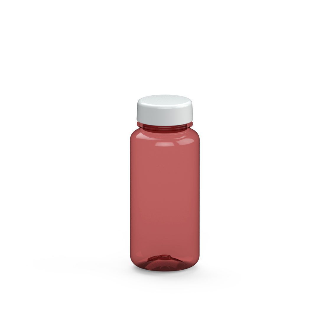 Trinkflasche "Refresh" Colour 0,4 l, transluzent-rot, weiß