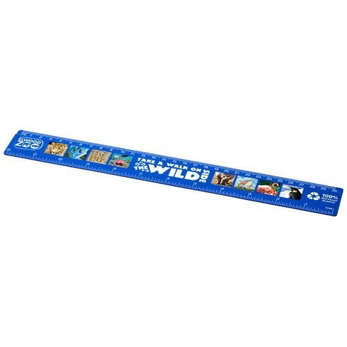 PF210468-4Refari 30 cm Lineal aus recyceltem Kunststoff_ blau