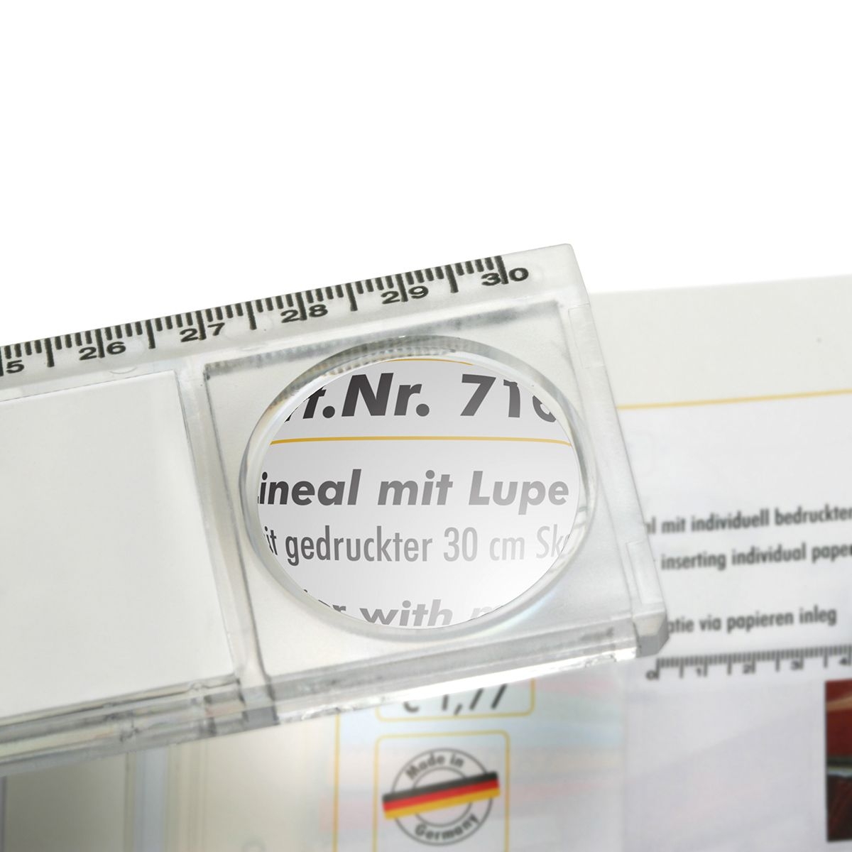 HE7163-7Lineal mit Lupe_ glasklar