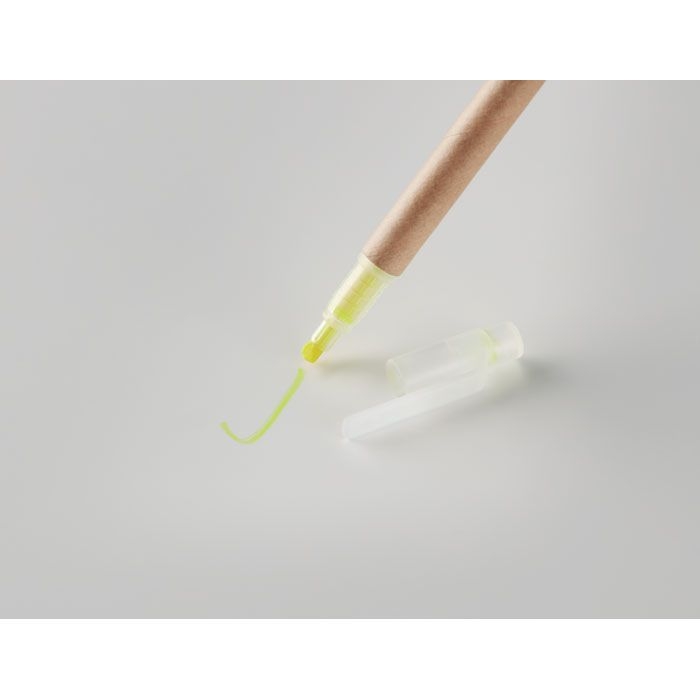 MO9895-08Duo Paper Kugelschreiber mit Textmarker_ gelb