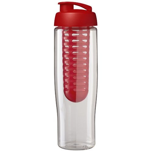 PF210041-3H2O Active® Tempo 700 ml Sportflasche mit Klappdeckel und Infusor_ transparent_rot