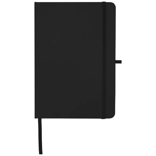 PF106013-6Teak A5 Hardcover Notizbuch_ liniert_ aus recyceltem Material_ schwarz