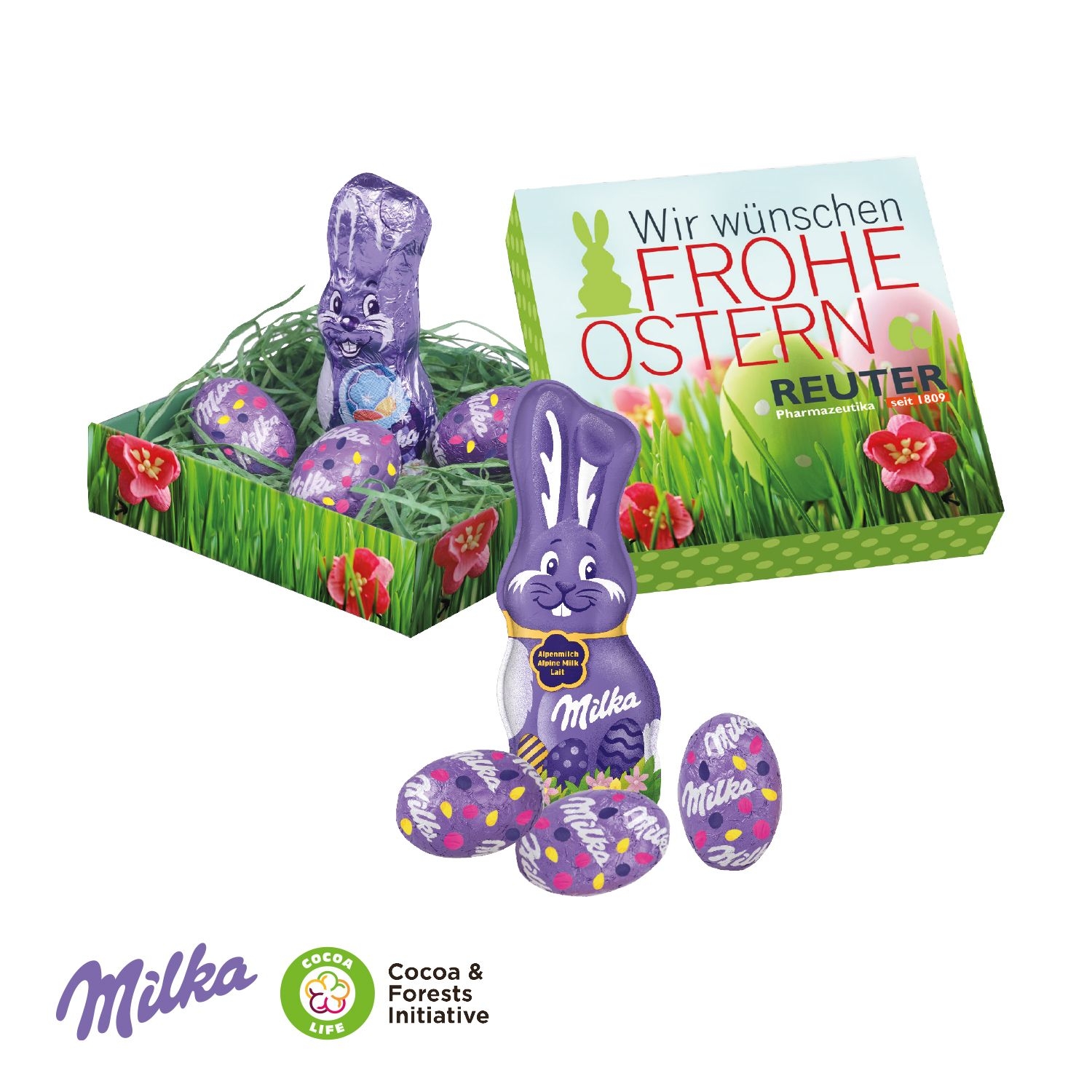 CD94524Osternest mit Schokolade von Milka