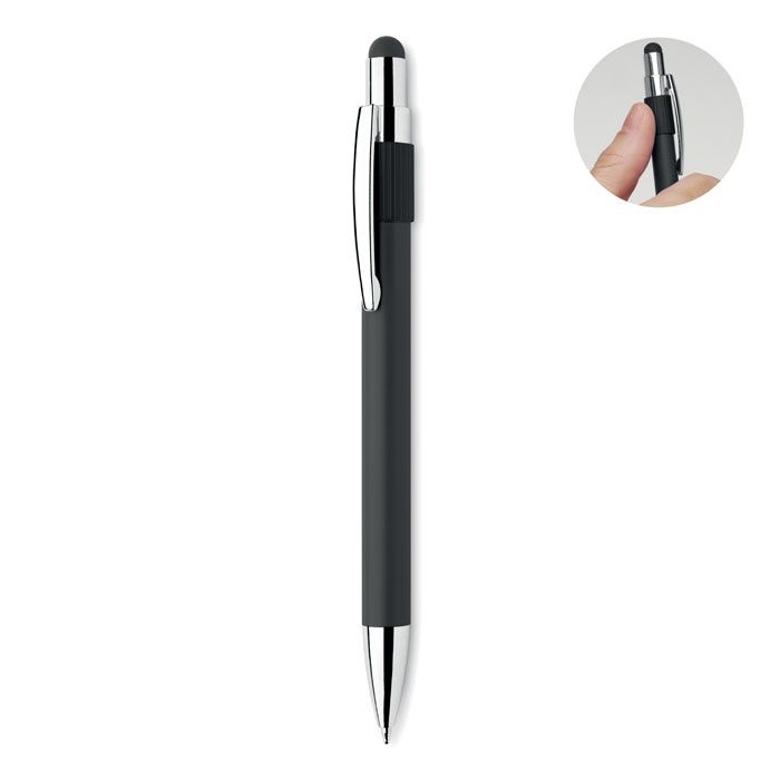 MO2488-03Edd Druckkugelschreiber mit Stylus_ schwarz