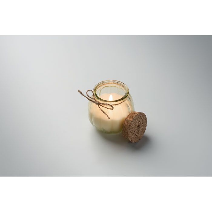 MO3193-13Pumkin Kerze aus Pflanzenwachs_ beige