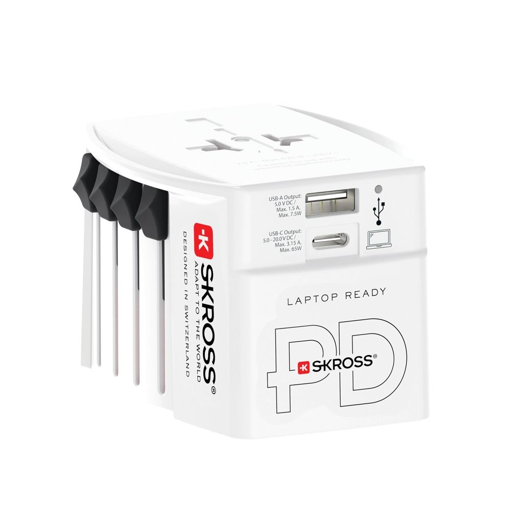 XDRB1.30297-6SKROSS World Travel Adapter MUV 65W PD mit USB-C-Kabel_ weiss