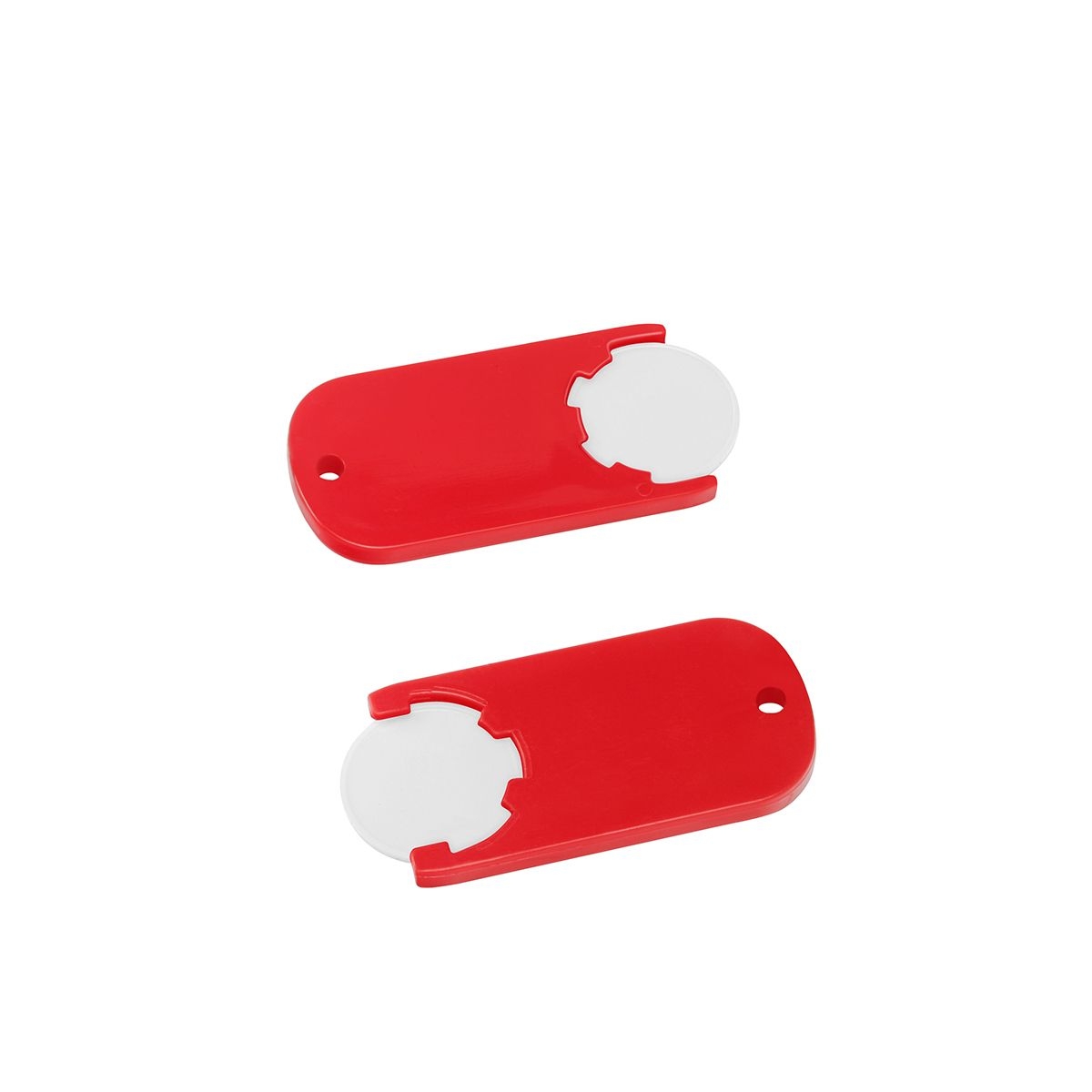 HE7439-0-1Chiphalter mit 1€-Chip _Alpha_ weiss_ rot HE7439-0-1Chiphalter mit 1€-Chip _Alpha_ weiss_ rot