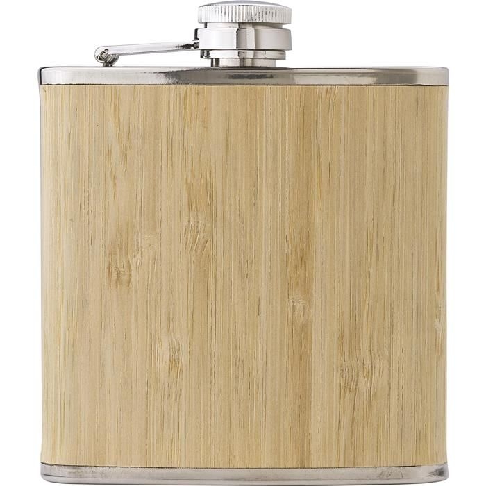 GI966233-11Flachmann aus Edelstahl und Bambus Hayden_ brown