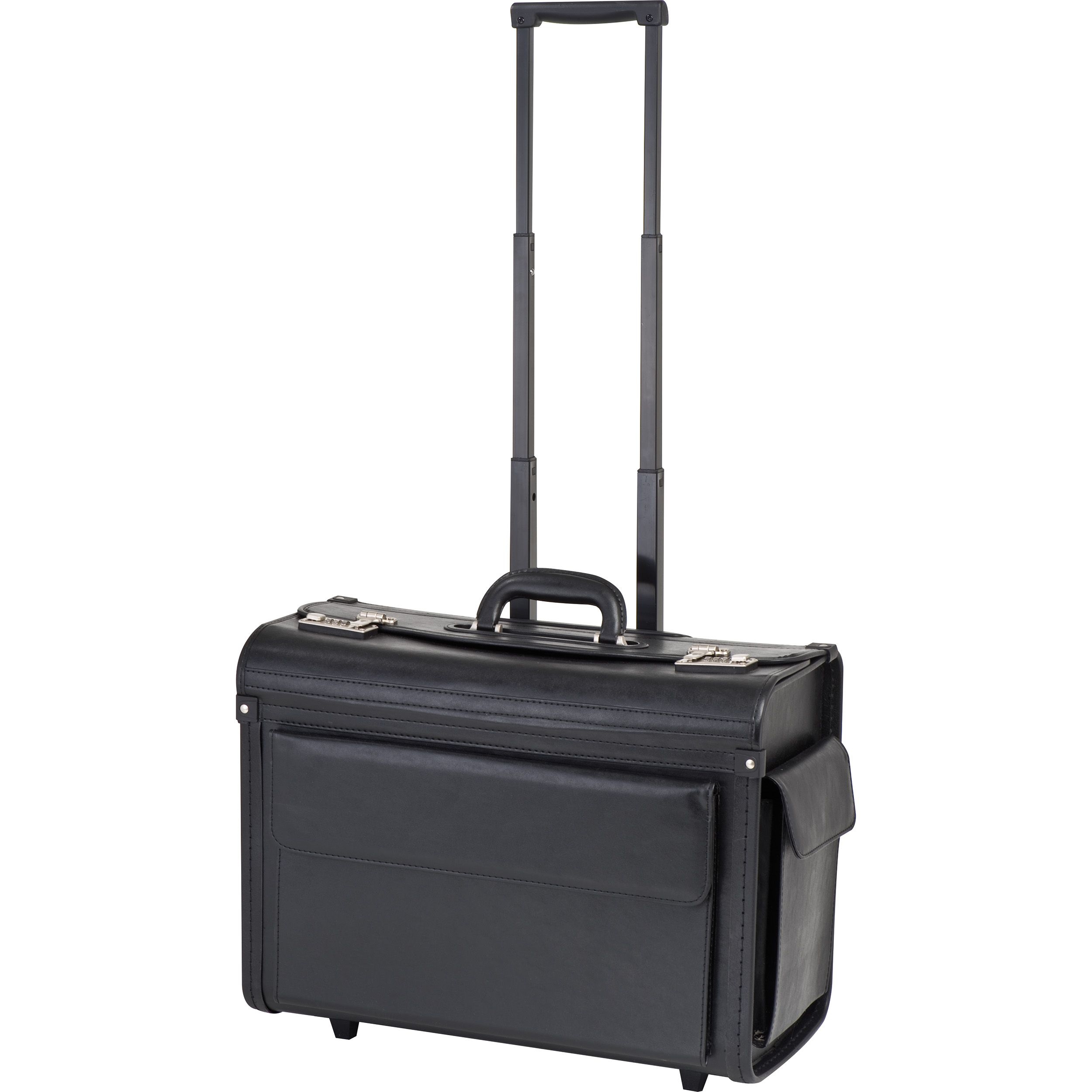 MA68421-03Akten-_Pilotenkoffer Trolley aus Kunstleder_ schwarz