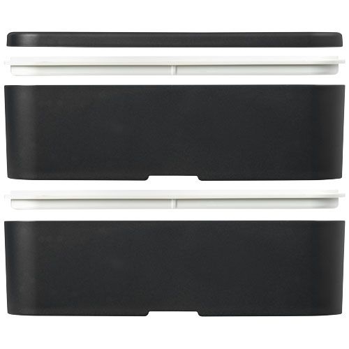 PF210182-6MIYO Renew 700_700 ml Doppel-Lunchbox_ granitfarben_granitfarben_schwarz