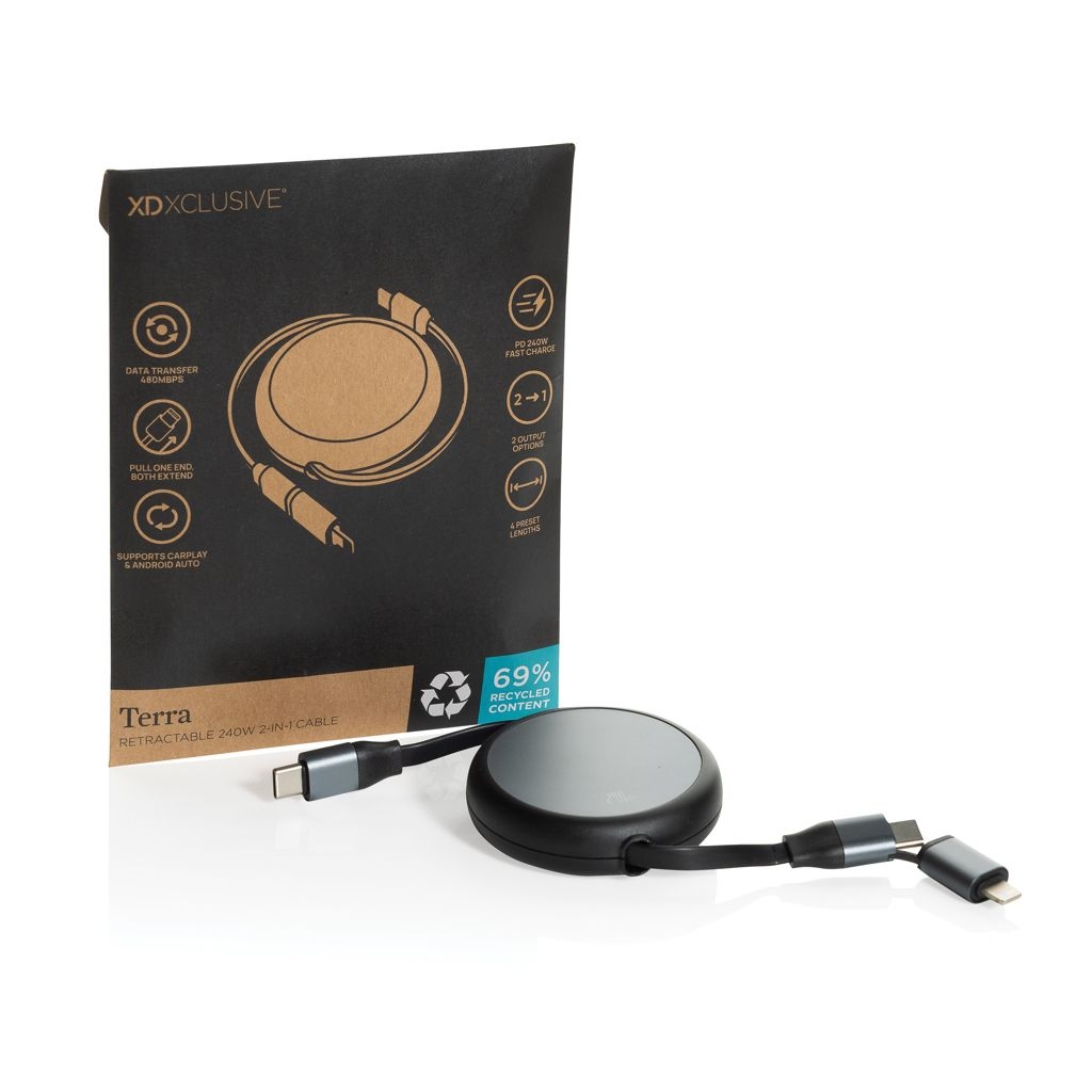 XDP302_77-01Terra ausziehbares 240W 2-in-1 Kabel aus RCS rec. Aluminium_ schwarz