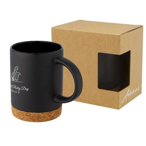 PF100901-3Neiva 425 ml Keramiktasse mit Korkboden_ schwarz