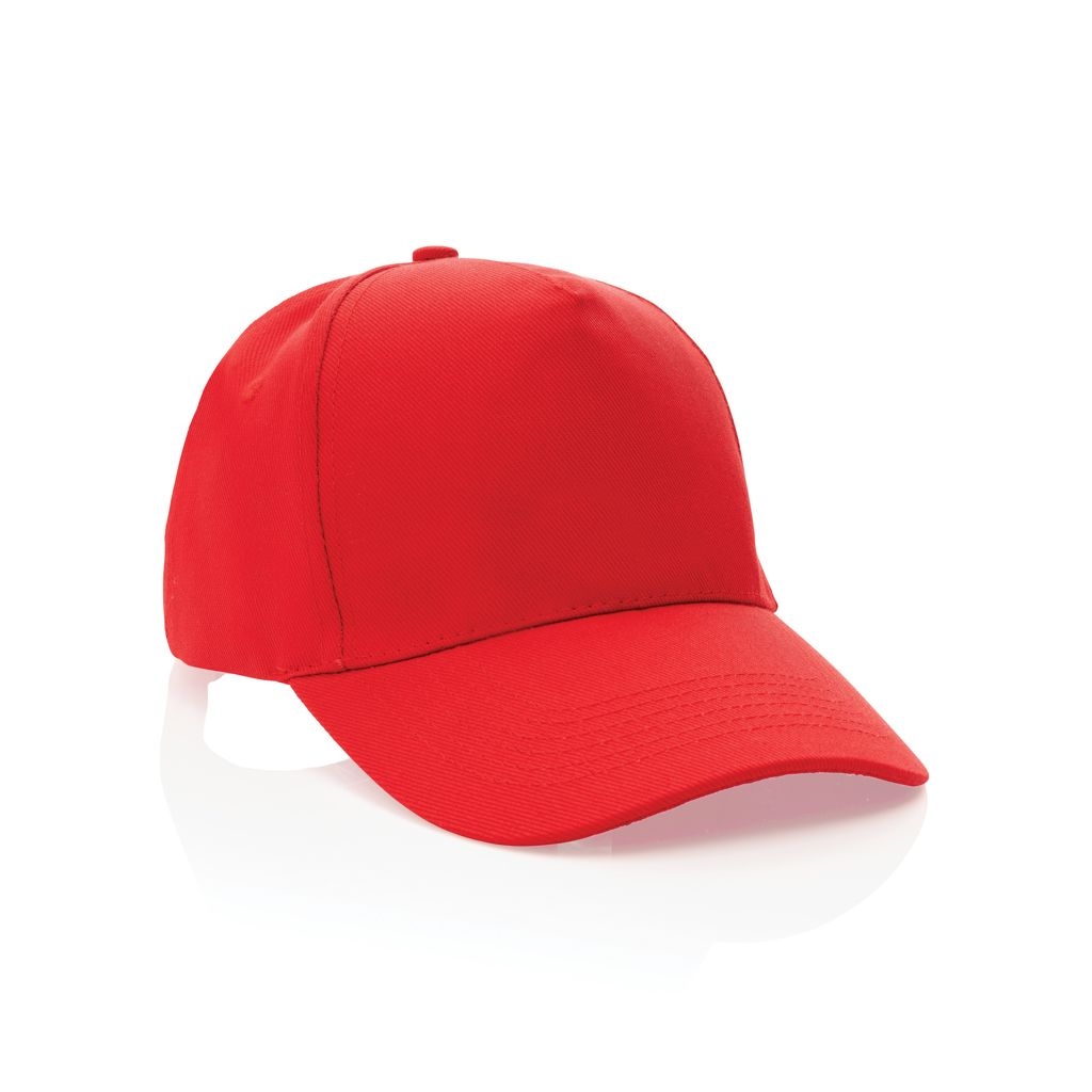 XDP453.31-4Impact 5 Panel Kappe aus 280gr rCotton mit AWARE™ Tracer_ rot