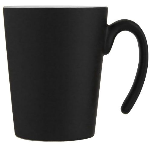 PF100687-1Oli 360 ml Keramikbecher mit Henkel_ weiss_schwarz