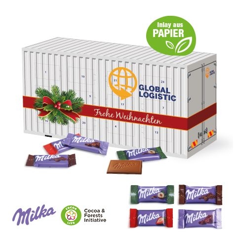 CD951733D Adventskalender _Container_ mit Milka Schokolade