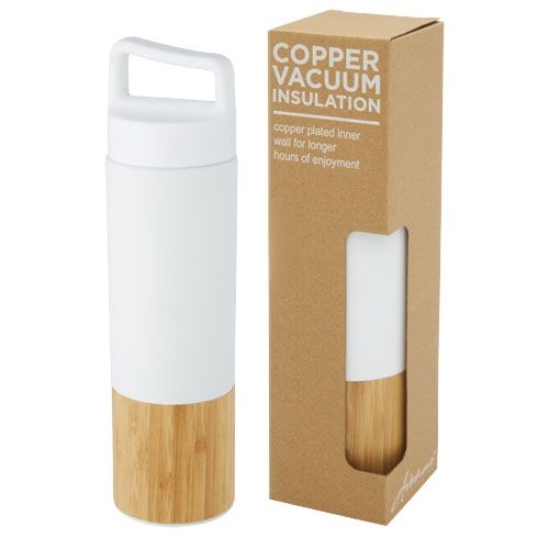 PF100669Torne 540 ml Kupfer-Vakuum Isolierflasche mit Bambus Aussenwand