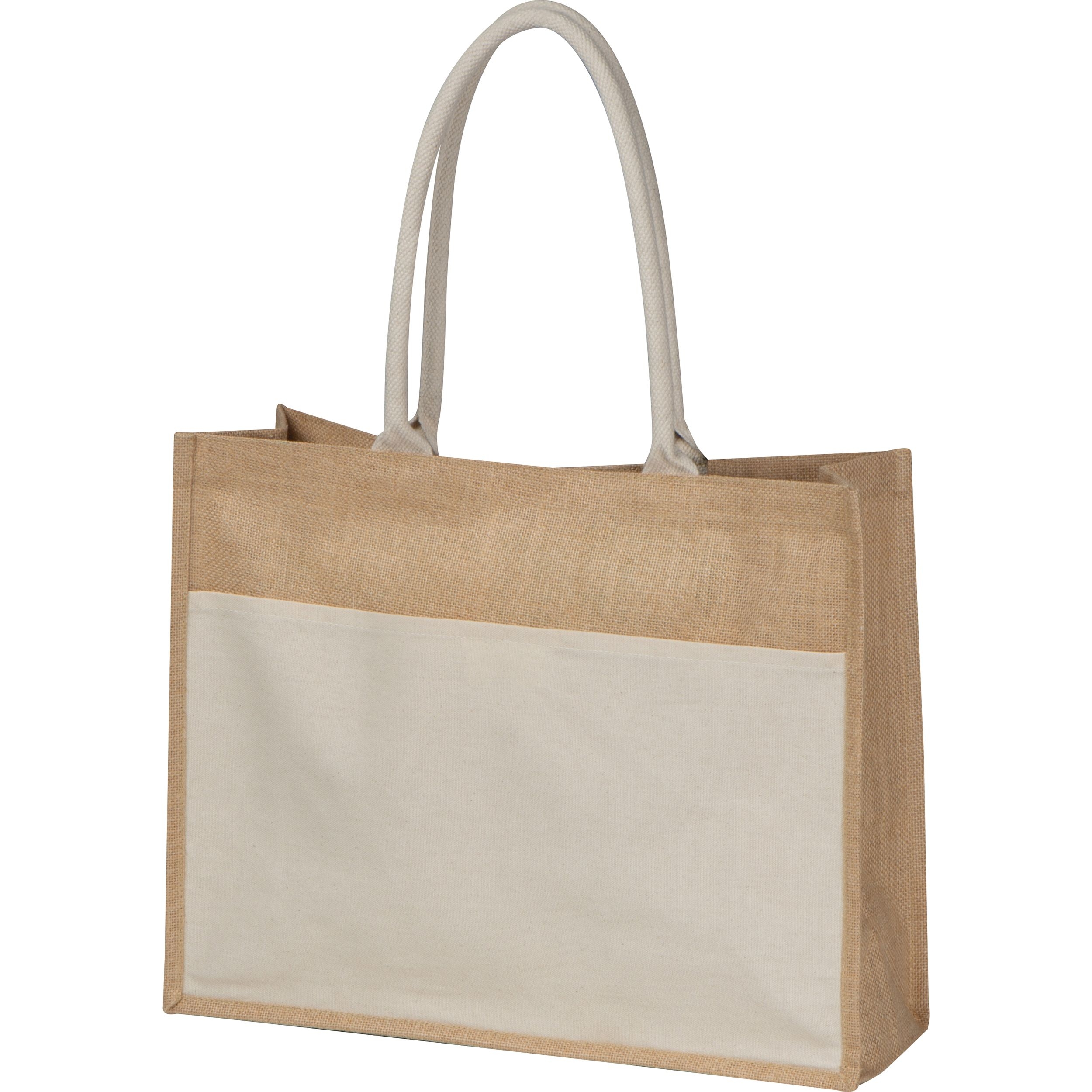MA63891-13Jutetasche mit Vorfach ANA_ beige