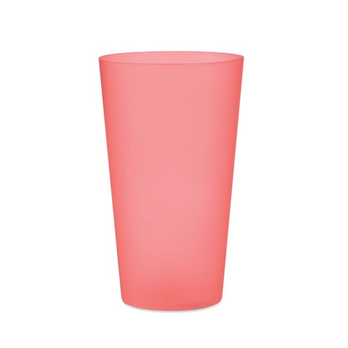 MO9907-25Festa Large Wiederverwendbarer Becher 500ml_ transparent rot