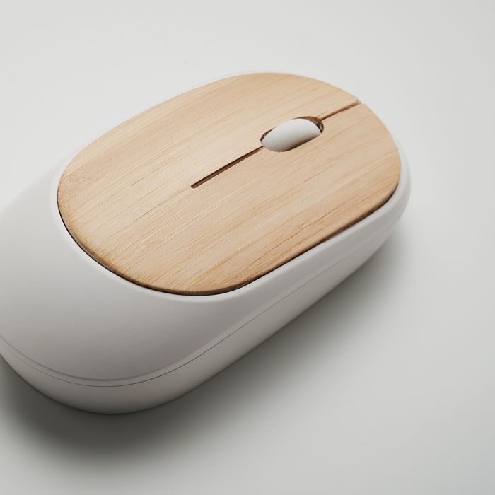 MO2085-06Curvy Bam Optische Mouse  Bambus_ weiss