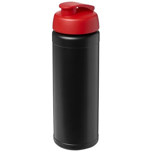 PF210070-15Baseline® Plus 750 ml Flasche mit Klappdeckel_ schwarz_rot PF210070-15Baseline® Plus 750 ml Flasche mit Klappdeckel_ schwarz_rot