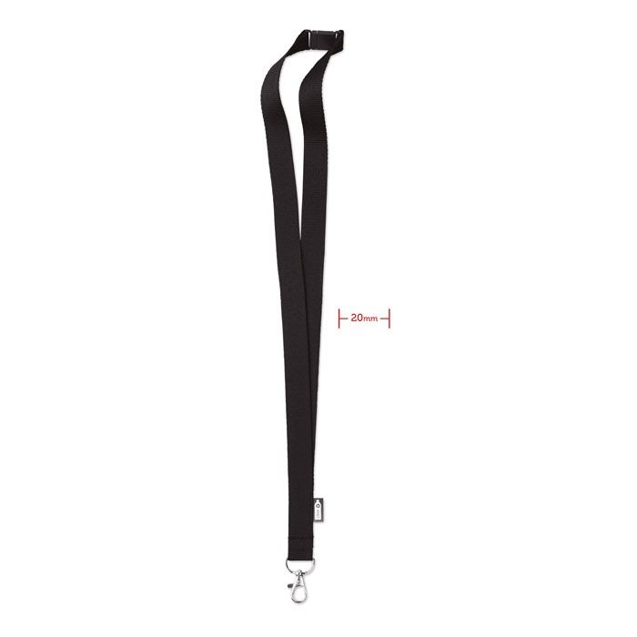 MO6100-03Lany Rpet Lanyard RPET 20mm_ Schwarz MO6100-03Lany Rpet Lanyard RPET 20mm_ Schwarz
