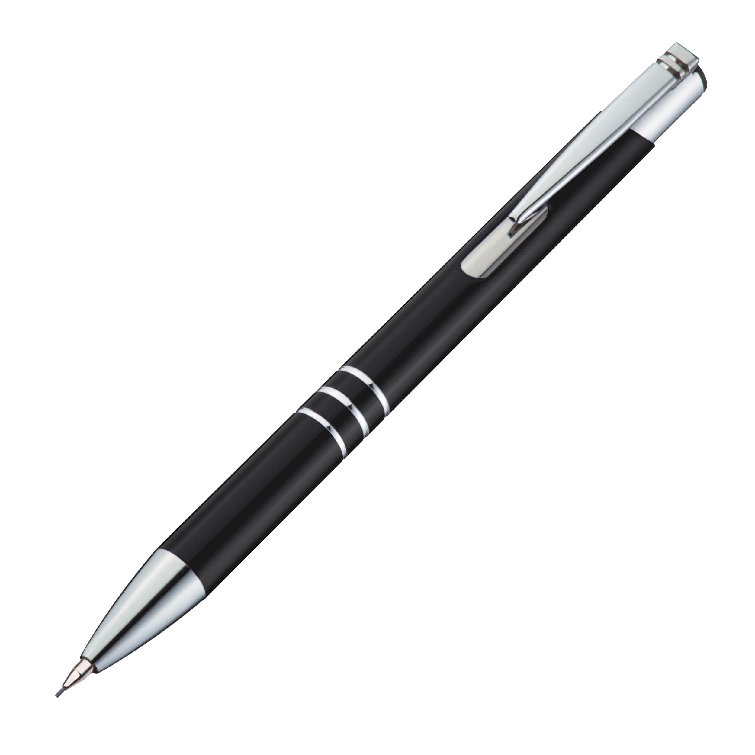 MA13330-03Schreibset mit Kugelschreiber und Druckbleistift aus Metall_ schwarz