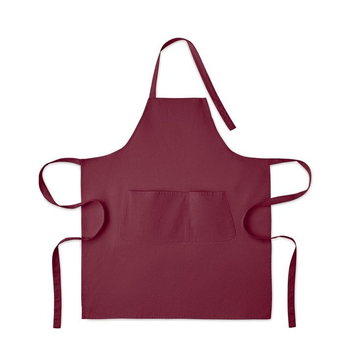 MO2249-02Gamma Kuechenschuerze Organic Cotton_ bordeaux