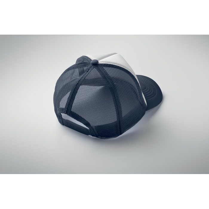 MO2269-54Bubble Trucker cap 5 panels_ weiss_dunkelblau