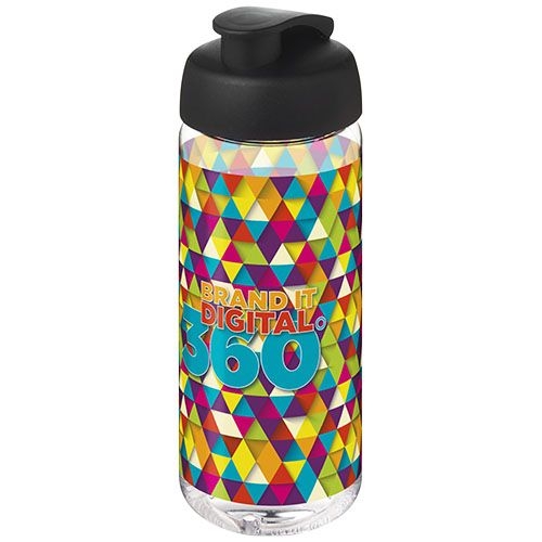 PF210445-14H2O Active® Octave Tritan™ 600-ml-Sportflasche mit Klappdeckel_ transparent klar_schwarz