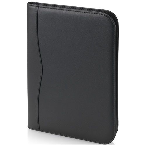 PF119986-3Ebony A4 Reissverschlussmappe_ schwarz