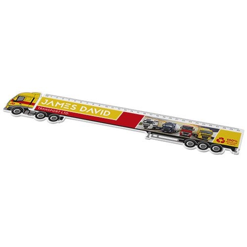PF210463Tait 30 cm LKW-foermiges Lineal aus Recycling-Kunststoff
