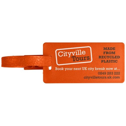 PF210191-4River Gepaeckanhaenger mit Fenster aus recyceltem Material_ orange