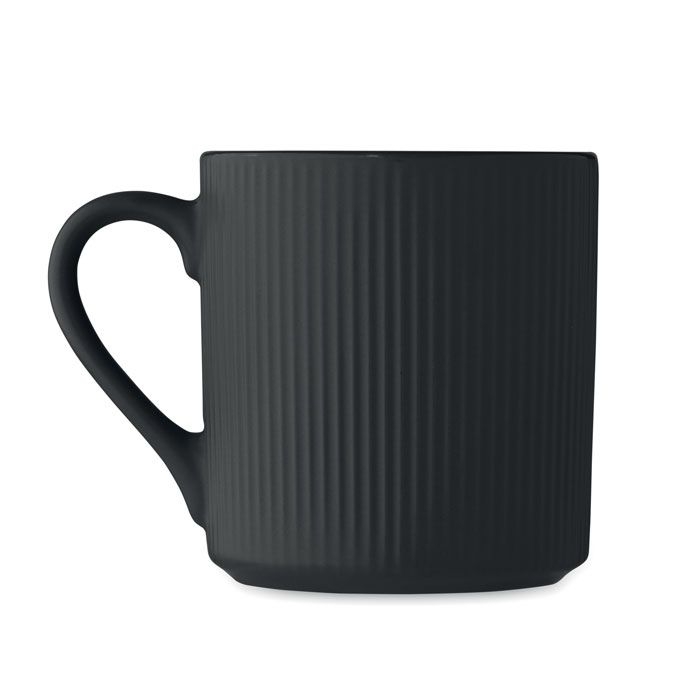 MO2397-03Ribmug Keramikbecher matt 340ml_ schwarz