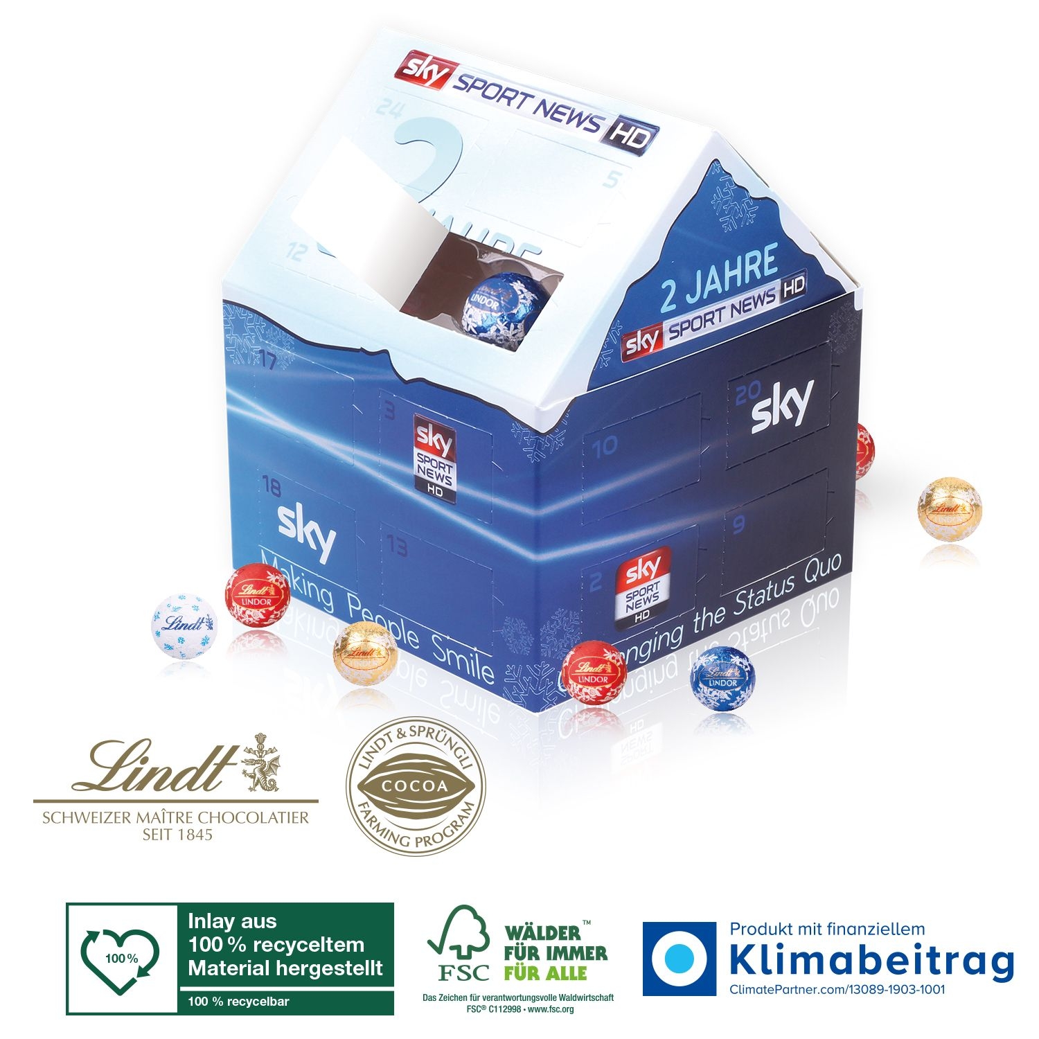CD95335-01Adventskalender Lindt „Weihnachtshaus“_ Motiv-Vorlage