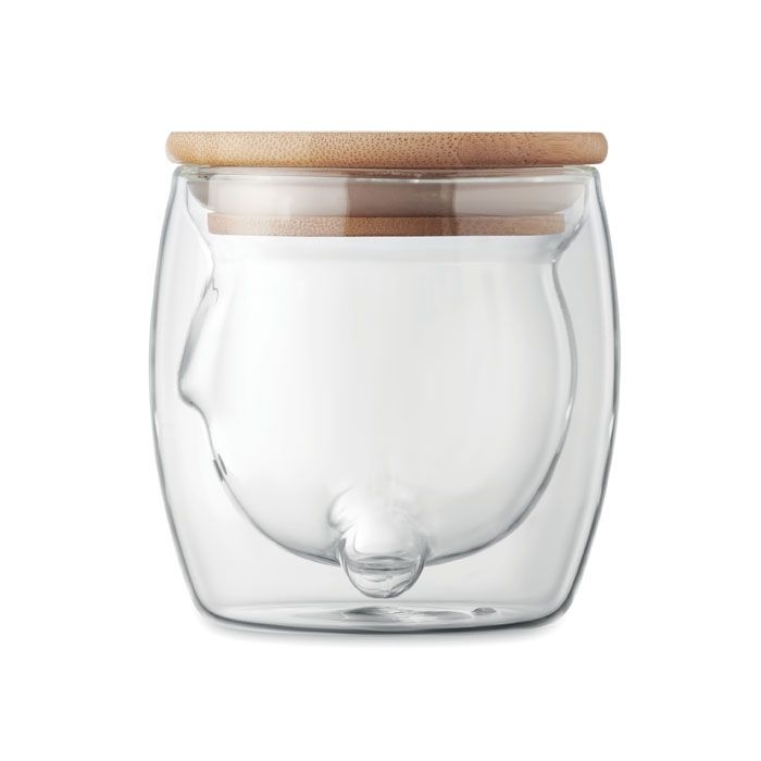 MO6564-22Smile Becher Borosilikatglas Baer_ Transparent