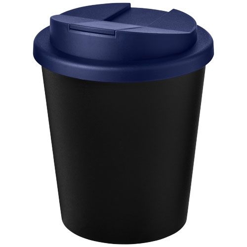 PF210455-8Americano® Espresso Eco 250 ml recycelter Isolierbecher mit auslaufsicherem Deckel_ schwarz_blau