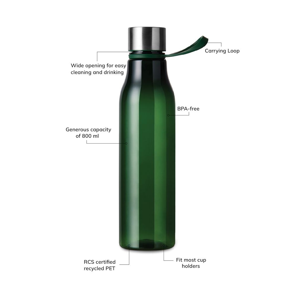 XDV43305-07VINGA Lean 800ml RCS RPET Wasserflasche_ gruen