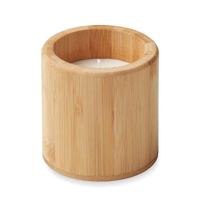 MO6668-40Giza Kerze mit Halter 160 g_ Holz