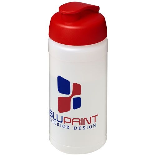 PF210068-19Baseline® Plus 500 ml Sportflasche mit Klappdeckel_ transparent_rot