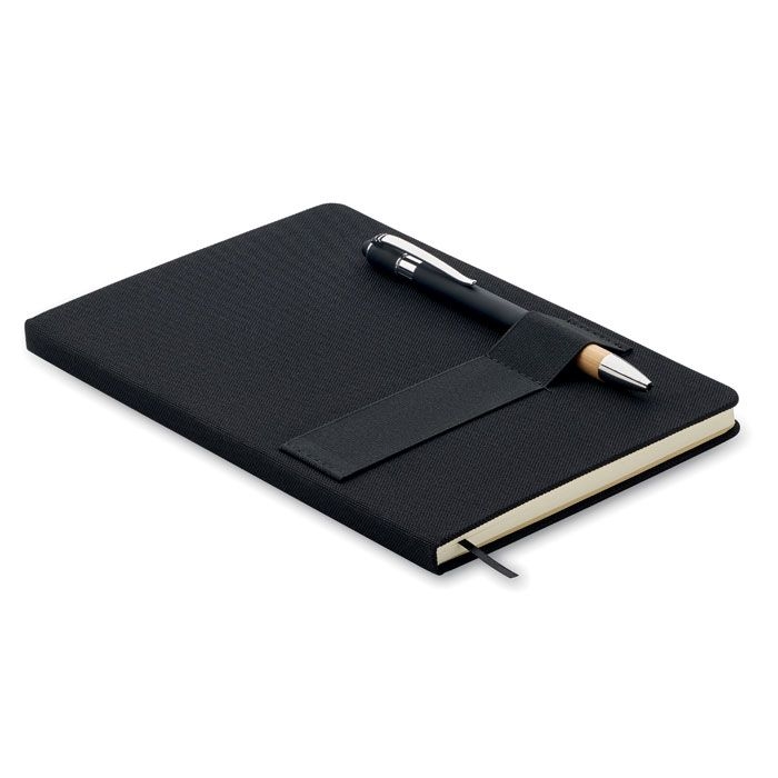 MO2469-03Nota DIN A5 RPET Notizbuch-Set_ schwarz