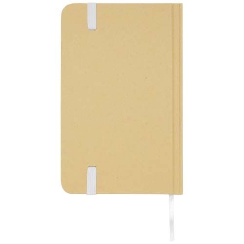 PF106022-1Reed A6 Hardcover Notizbuch_ blanko_ aus recyceltem Material_ weiss