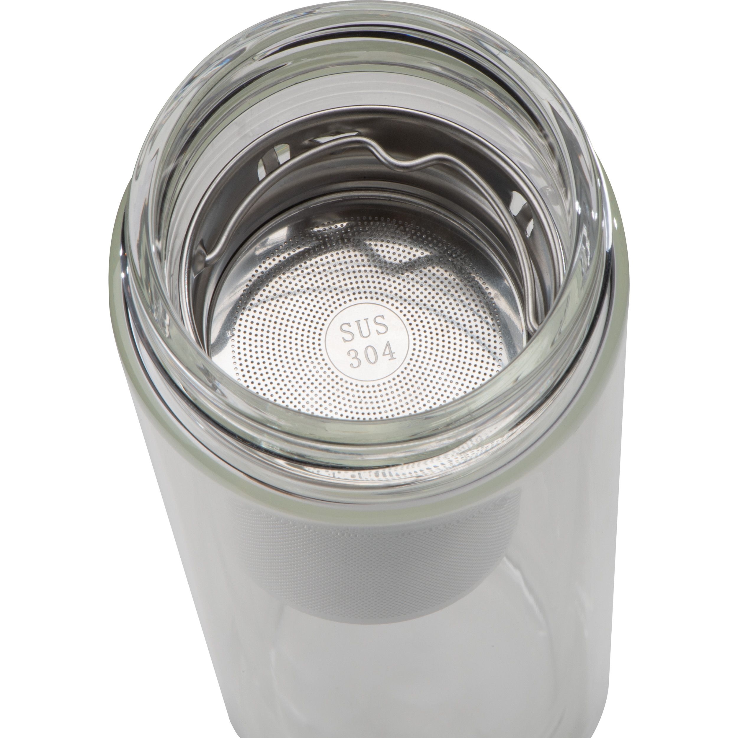 MA61343-66Vakuum Borosilikat Glasflasche mit Teesieb_ 420ml_ transparent