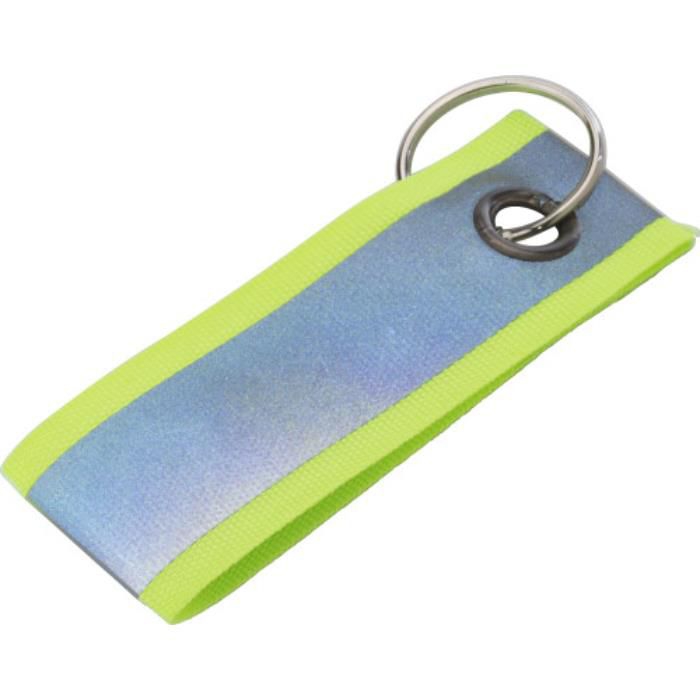 GI864928-06Reflektierender Polyester-Schluesselanhaenger Aliyah_ Gelb