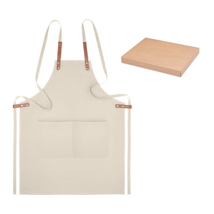 MO6260-13Nagpur Kuechenschuerze Organic Cotton_ Beige